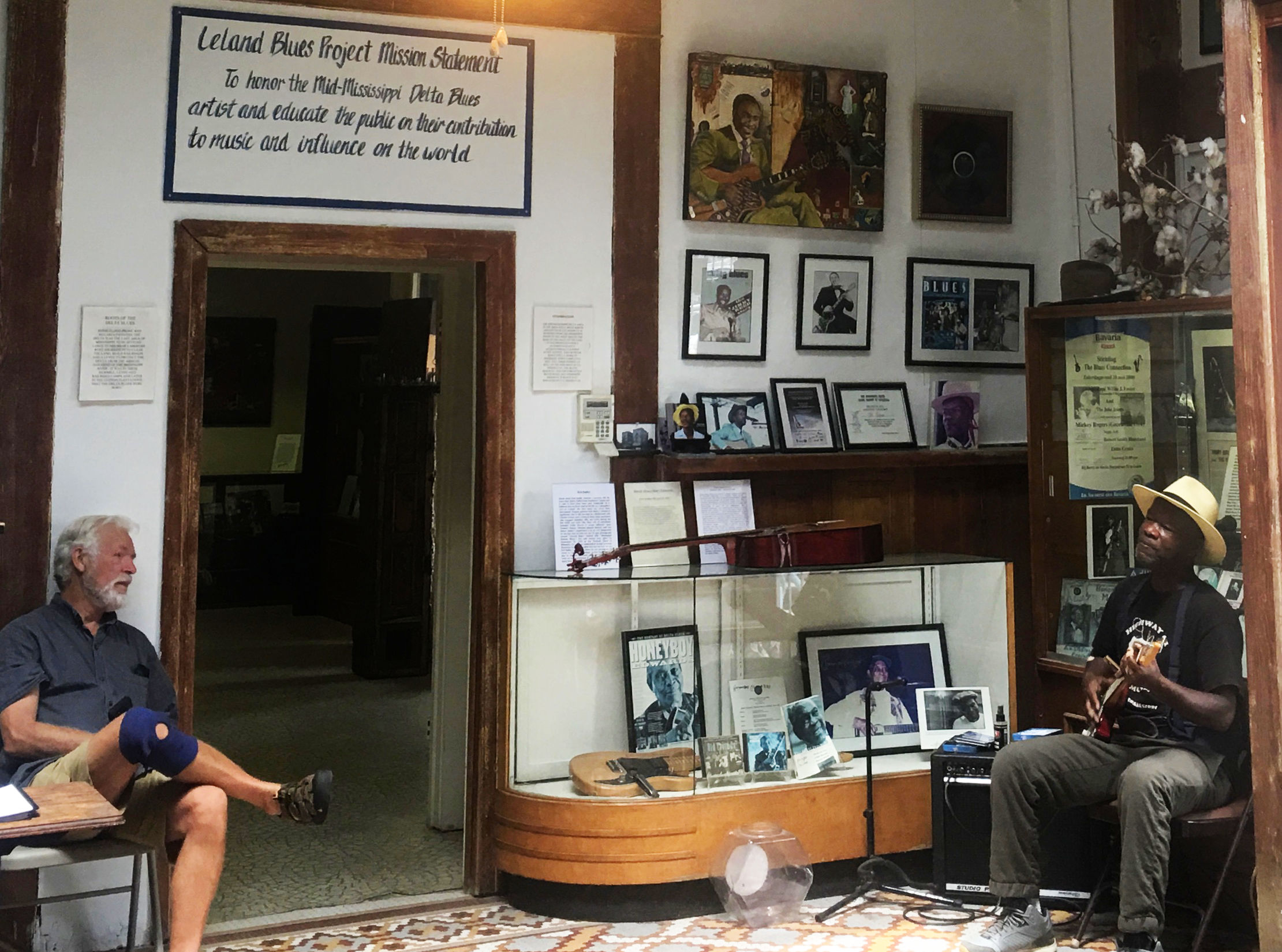  Pat Thomas played some songs for Brian at the Highway 61 Blues Museum in Leland, Mississippi. 